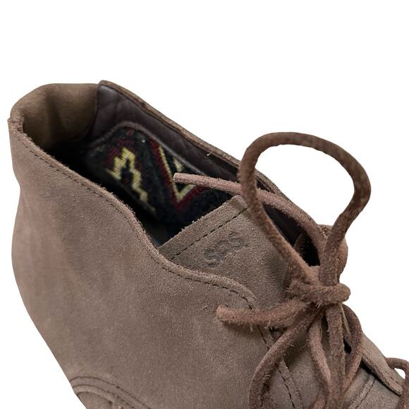 SAS Womens Kich Leather Suede Lace Up Ankle Boots Size 9.5 EXTRA WIDE Comfort - Picture 8 of 10